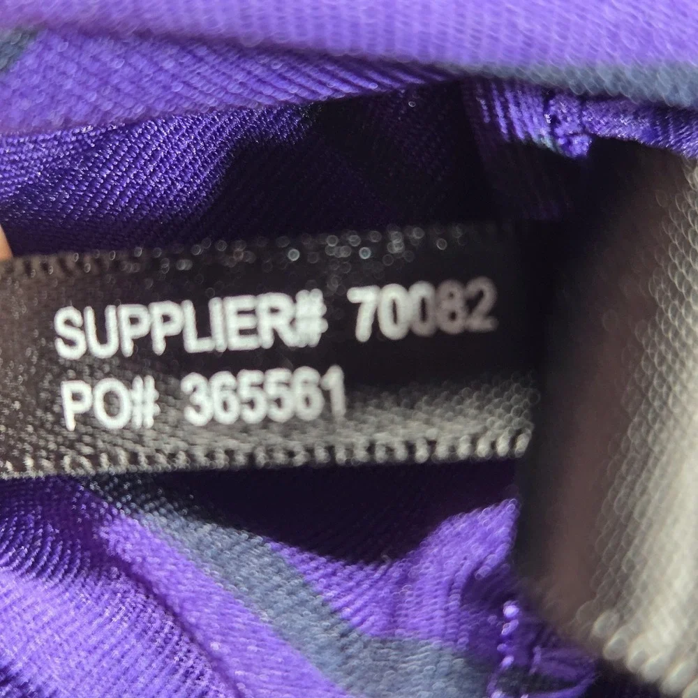 RLX Ralph Lauren Polo Shirt Mens Large Purple Stripe Stretch Pocket Golf